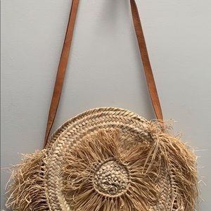 Boho Rattan Bag made in Morocco